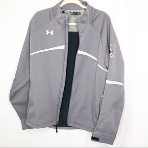 Under armour grey loose fit jacket large lined